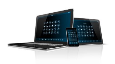 Smartphone tablet pc ve Laptop