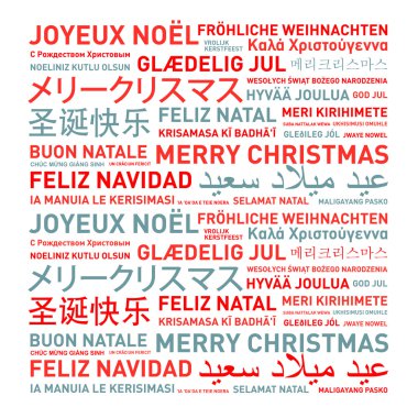 Dünya neşeli Noel kartı