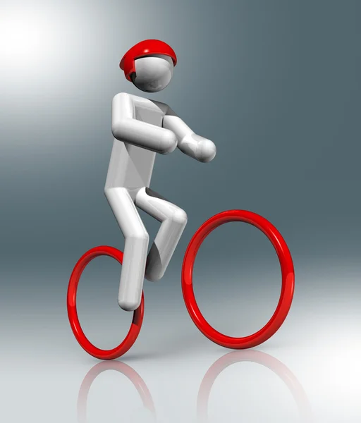 Cycling Mountain Bike 3D symbol, Olympic sports — Stock Photo, Image