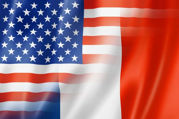 Bandera de Estados Unidos y Francia — Foto de Stock