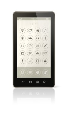 Simgeler arayüzü ile akıllı telefon