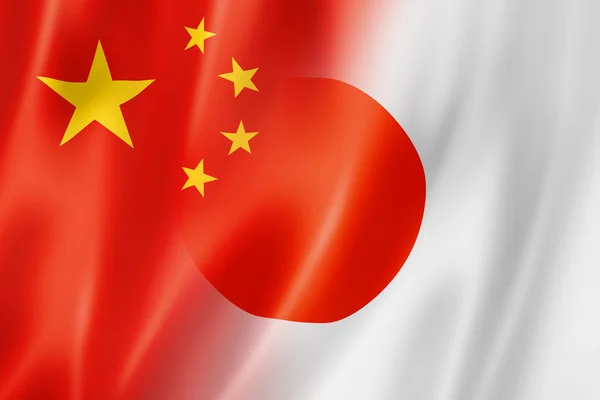 China and Japan flag — Stock Photo, Image