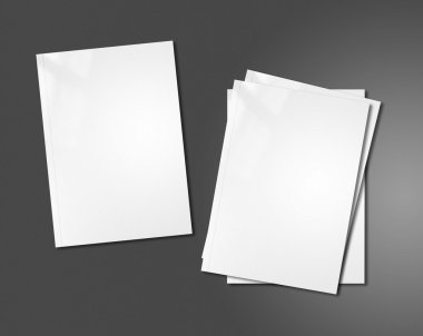 Beyaz kitapçıklar mockup şablonu