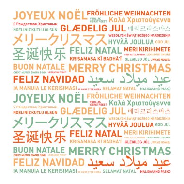Dünya neşeli Noel kartı