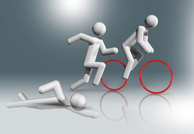 Triatlon 3d sembolü, olimpik spor