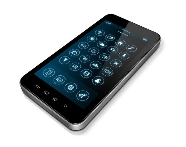 Smartphone con interfaccia icone app — Foto Stock