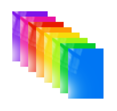 Saydam arkaplanda çok renkli kitapçık kapakları izole edildi - tasvir resimleme