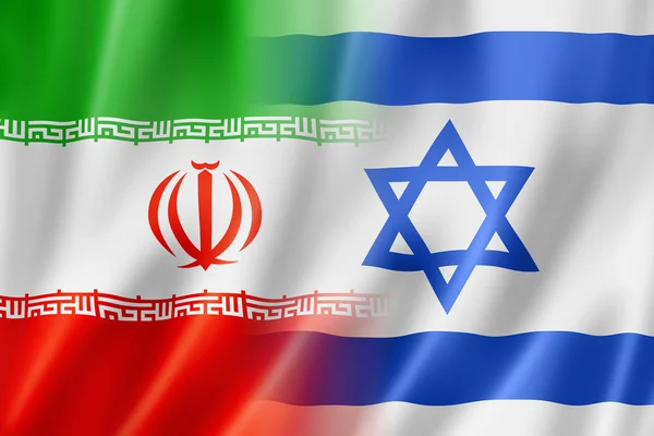 Bandera de Irán e Israel —  Fotos de Stock