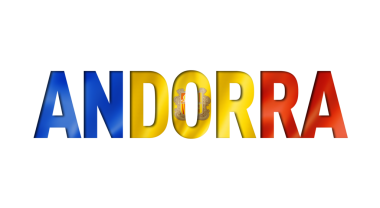 andorran flag text font. andorra symbol background