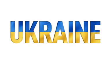 Ukrayna bayrağı yazı tipi. ukraine sembol arkaplanı