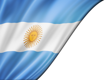 Beyaz Arjantin bayrağı. Yatay panoramik pankart.