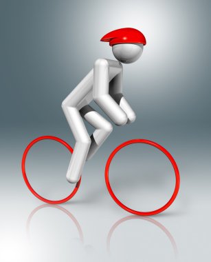 Bisiklete binme Road 3d sembolü, olimpik spor