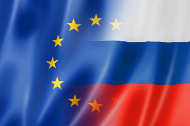 Europe and Russia flag clipart