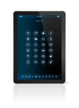 tablet PC ile apps simgeler arayüzey