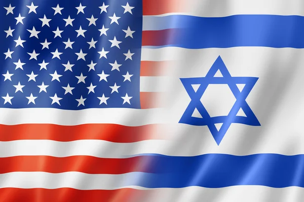 Bandiera USA e Israele — Foto Stock