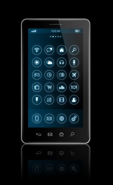 Smartphone ile apps simgeler arayüzey