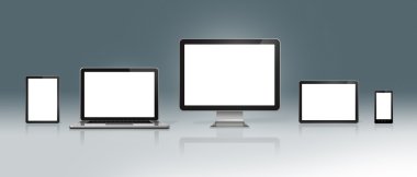 High Tech derin gri bir arka plan üzerinde ayarla