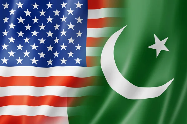 Vlag van de Verenigde Staten en pakistan — Stockfoto