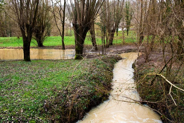 Nehir Paris yakınlarındaki Chevreuse 'de taşar.