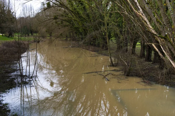 Nehir Paris yakınlarındaki Chevreuse 'de taşar.