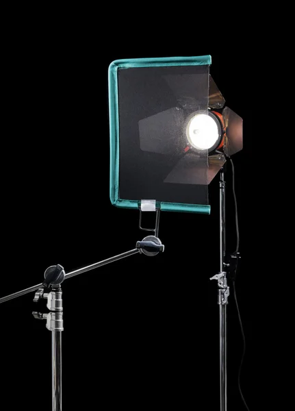 Lighting scrim with c-stand and light — Stock Photo, Image