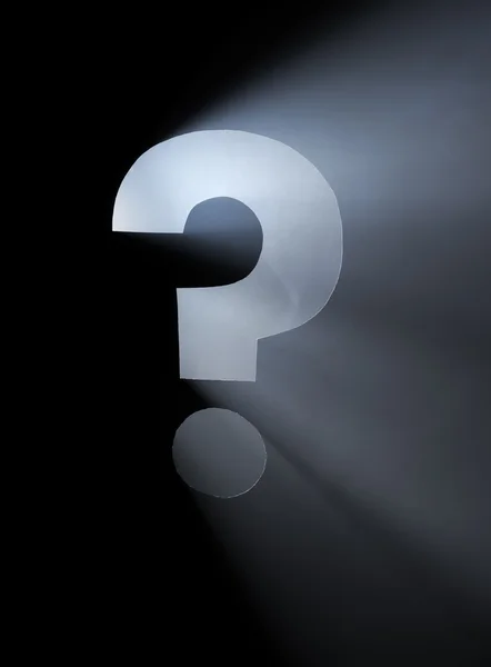 Question Mark with spotlight — Stock Photo, Image