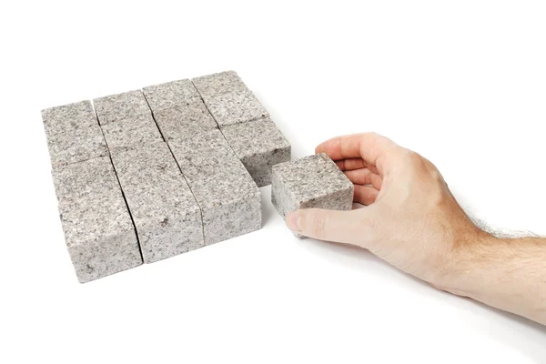 Granitquadrat — Stockfoto