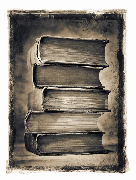 Hög med gamla böcker. — Stockfoto