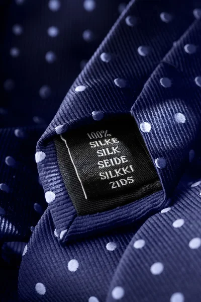 Silk Tie label — Stock Photo, Image