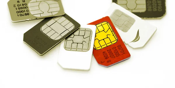 Schede SIM a microchip — Foto Stock