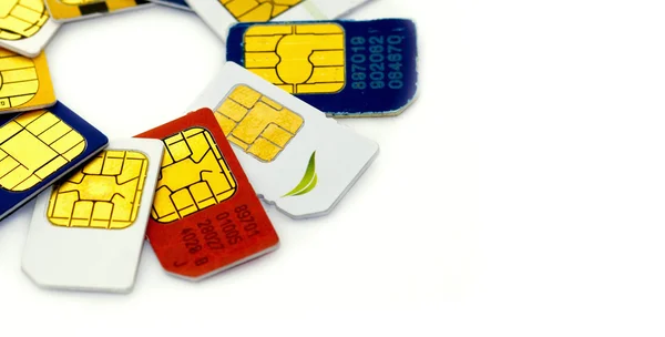 Schede SIM a microchip — Foto Stock