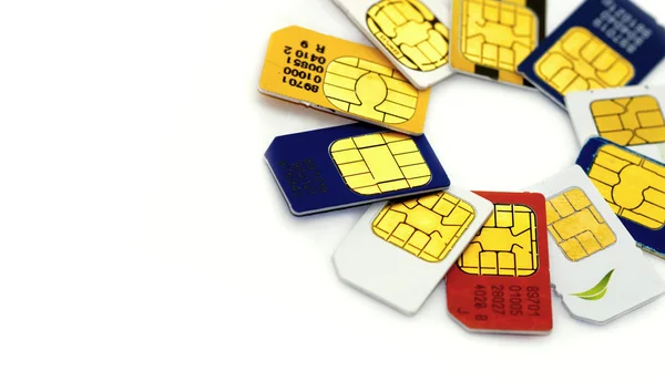 Cartões SIM Microchip — Fotografia de Stock