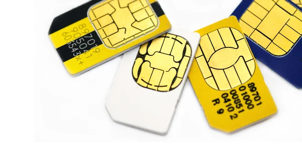 Schede SIM a microchip — Foto Stock