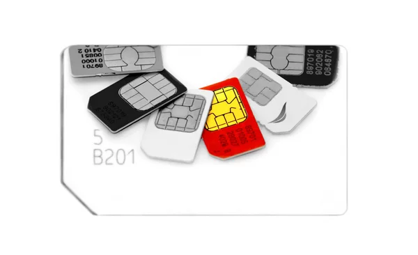 Schede SIM a microchip — Foto Stock