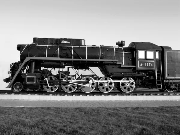 Old steam engine wheels — Stock Photo, Image