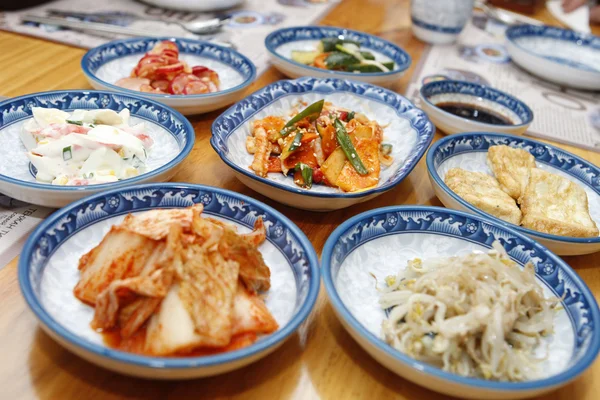 Table with plates — Stock Photo, Image