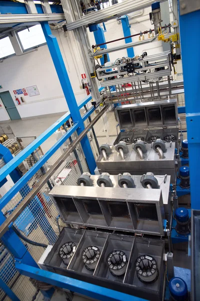 Galvanization in a factory of electrical connectors — Stock Photo, Image