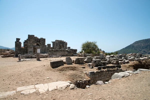 Antik şehir, Kaunos, Dalyan Vadisi, Türkiye — Stok fotoğraf