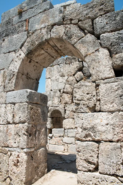 Oude stad van Kaunos, vallei van de Dalyan, Turkije — Stockfoto