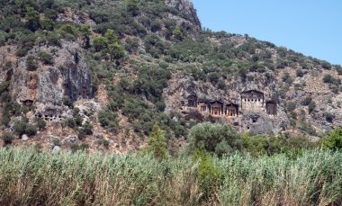 Likya kaya mezarları Kaunos (Dalyan kesmek)