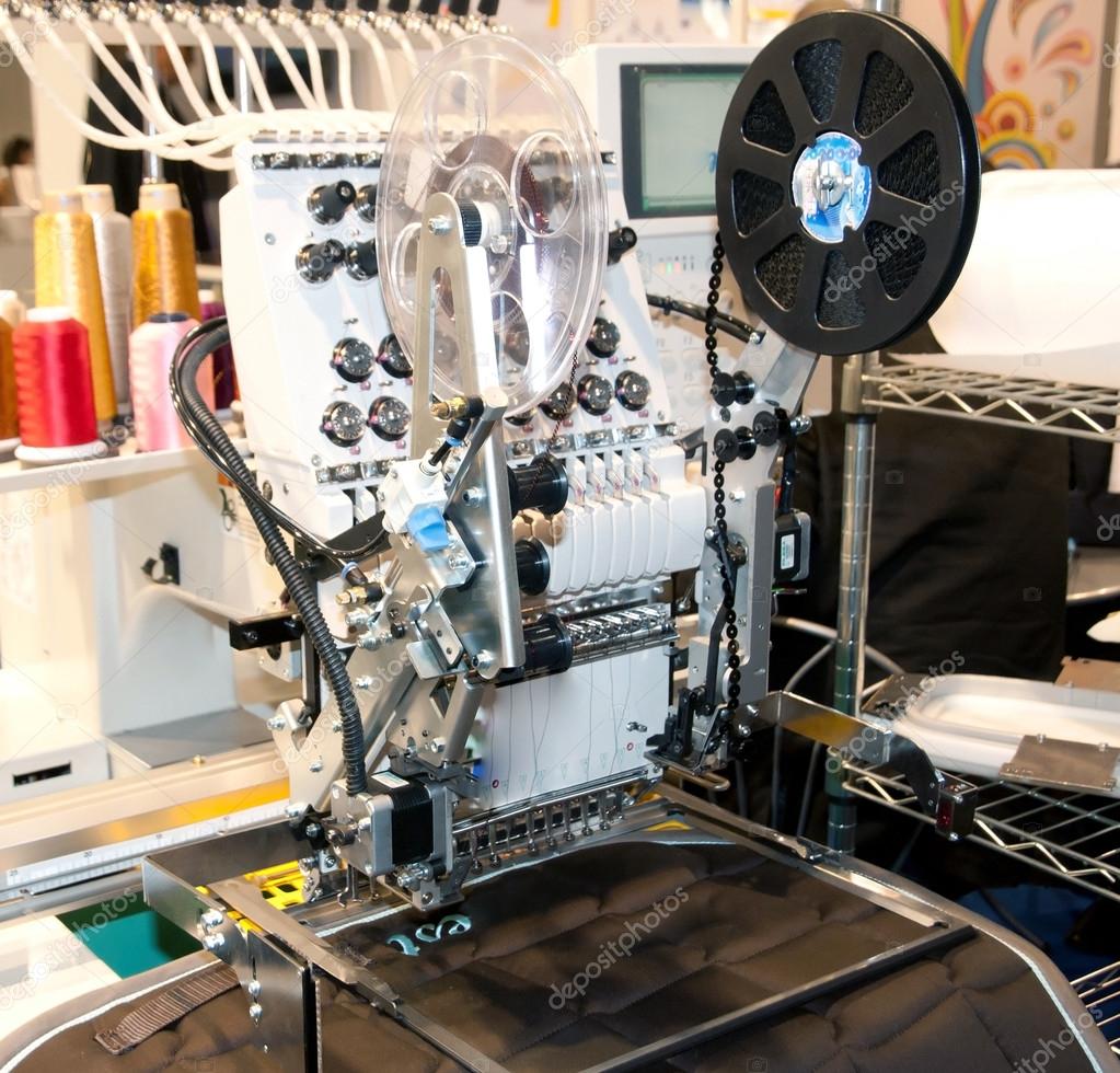 Machine embroidery is an embroidery process whereby a sewing machine or embroidery machine is used to create patterns on textiles. It is used commercially in product branding, corporate advertising, and uniform adornment.