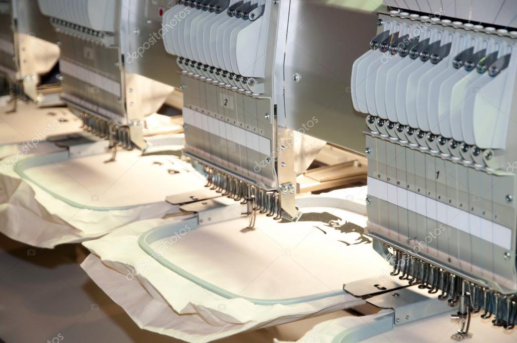 Machine embroidery is an embroidery process whereby a sewing machine or embroidery machine is used to create patterns on textiles. It is used commercially in product branding, corporate advertising, and uniform adornment.