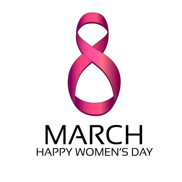 März internationale Grußkarte zum Frauentag — Stockvektor
