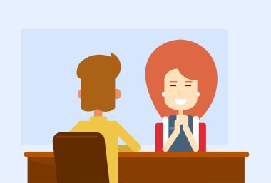 Müşteri ile İş Toplantısı Ofis Kadın Oturma Masası