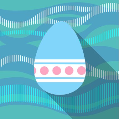 Paskalya Tatili Süslenmiş Renkli Yumurta Sembolü