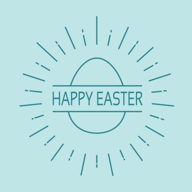 Mutlu Paskalya Tatili Sketch Yumurta Banner Simgesi