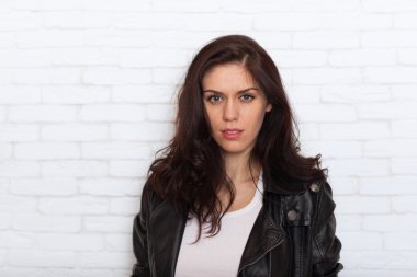 Fashion Woman Black Leather Jacket