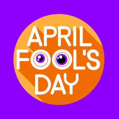 Fool Day April Holiday Greeting Card Banner Comic