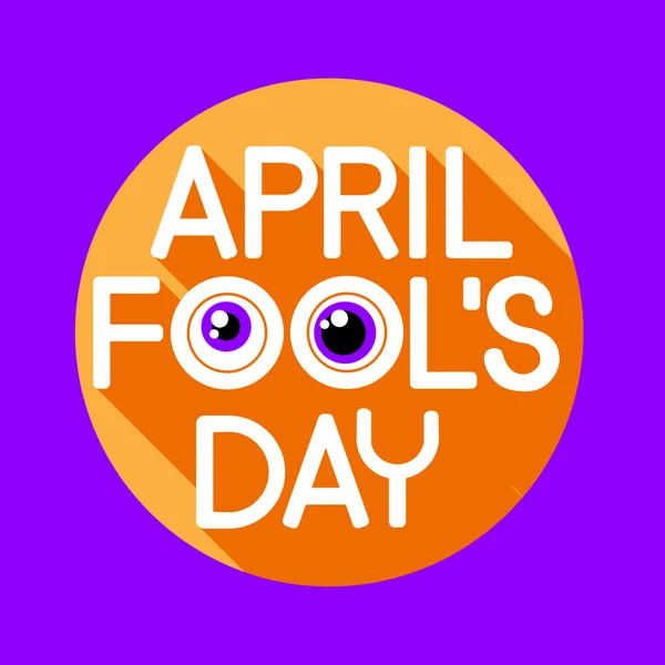 Fool Day April Holiday Greeting Card Banner Comic — Stockvector