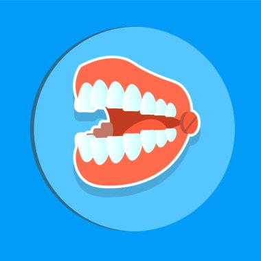 Diş depolamak, gün April tatil tebrik kartı afiş aptal